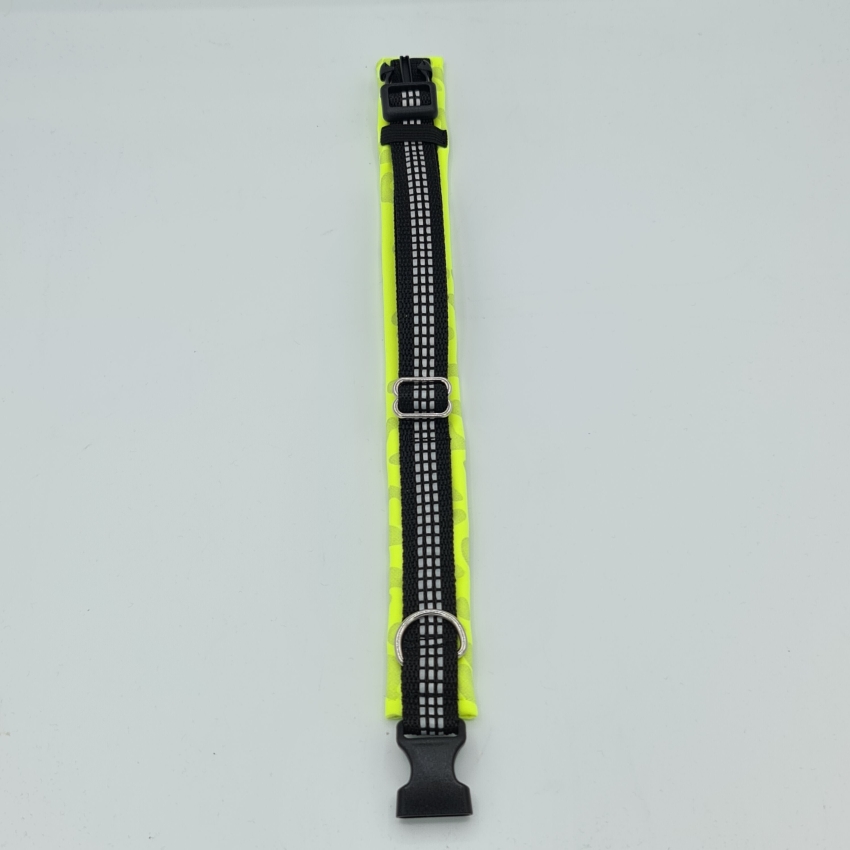 Halsband Safety - schwarz, Neongelb, reflektierend und fluoreszierend!